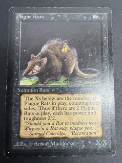 Magic the Gathering PLAGUE RATS Beta MTG - Image 1