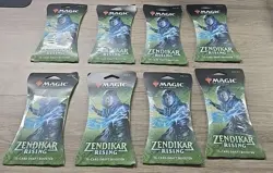 Magic The Gathering Zendikar Rising 8 Sleeved Draft Booster Packs *SEALED* - Image 1