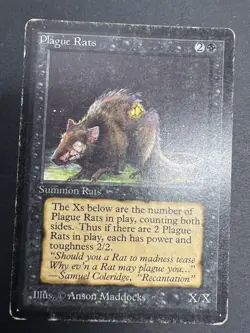 Magic the Gathering PLAGUE RATS Beta MTG - Image 1