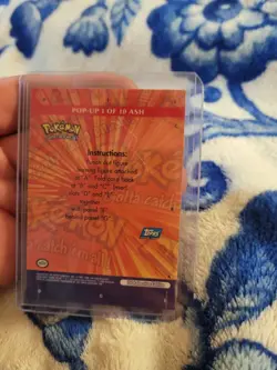 MEAR MINT Ash Ketchum - Series 3 Rare Pop-up Pokemon Topps 2000 - Image 2