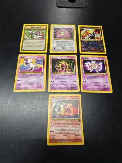 Lot Of 7 Wotc Black Star Promo Pokemon Cards Mewtwo Mew Meowth - Image 1