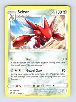Scizor - Rebel Clash 128/192 - Rare - NM - Pokemon - Image 1