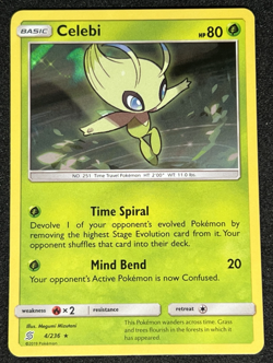 Celebi 4/236 SM Unified Minds Holo Rare Pokemon Card NM - Image 1