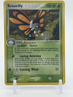 2005 Pokemon EX Deoxys Beautifly Holo 2/107 #2 LP / MP - Image 1