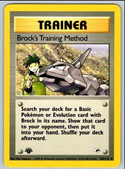 2000 Gym - Heroes 1st Edition Brock’s Training Method1 Uncommon #106 - Image 1