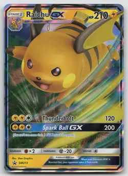 Raichu GX - SM213 Sun & Moon Promo Pokemon Holo NM Promo - Image 1