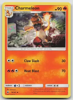 Charmeleon 19/147 Burning Shadows Pokemon NM Uncommon - Image 1