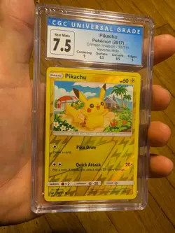 Pikachu 30/111 Crimson Invasion Reverse Holo CGC 7.5 Near Mint Pokemon Subgrades - Image 2