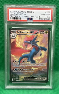 Pokemon TCG Salamence ex 187/159 Special Illustration Rare SV09 PSA 8.5 NM-MT+ ⭐ - Image 1
