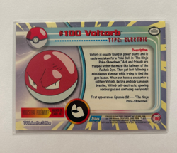 2000 Pokemon Voltorb #100 TV Animation Edition Topps Blue Logo - Image 2