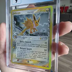 2005 Pokemon EX Delta Species Reverse Holo Jolteon #7 CGC 9 - Image 4
