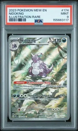 Pokemon TCG 2023 S&V 151 Illustration Rare Nidoking 174/165 PSA 9 - Mint - Image 1