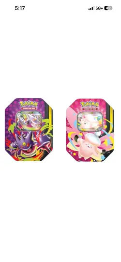 Pokemon Mega Moonlit Tin Mega Gengar & Clefable Tin Set PREORDER Ships June 9th - Image 1