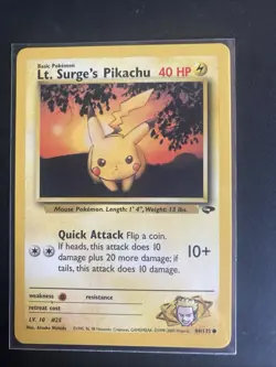 Pokemon TCG Lt. Surge's Pikachu Gym Challenge 84/132 Regular - Image 1