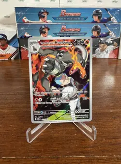Team Rocket's Houndoom 191/182 Illustration Rare Destined Rivals Pokemon Holo Ir - Image 1