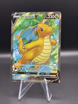 Dragonite V (Full Art) Holo Ultra Rare Pokemon GO 076/078 NM - Image 1