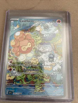 NM Castform Sunny Form 195/191 Surging Sparks Illustration Rare POKEMON 2024 - Image 1
