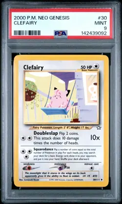 2000 Pokemon Neo-Genesis #30 Clefairy PSA 9 MINT - Image 1