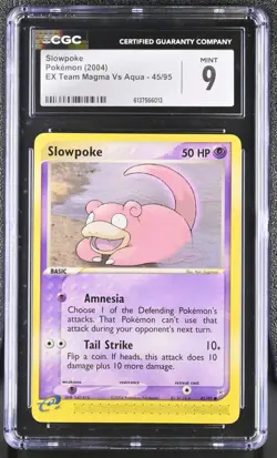 2004 Pokemon Slowpoke Common EX Team Magma VS Team Aqua 45/95 CGC 9 - Image 1