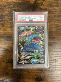 2016 POKEMON XY BLACK STAR PROMO RED & BLUE COLL FULL ART/VENUSAUR EX PSA 9 - Image 1