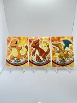 Pokemon Tcg Vintage Topps Charmander/Charmeleon/Charizard Evolution Set Non Foil - Image 1