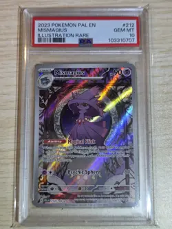 2023 Pokemon Pal En-Paldea Evolved Illustration Rare Mismagius #212 PSA 10 - Image 1