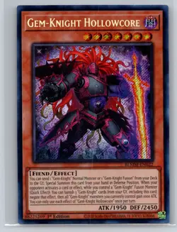 Gem-Knight Hollowcore - Secret Rare 1st Edition BLMM-EN022 - YuGiOh - Image 1
