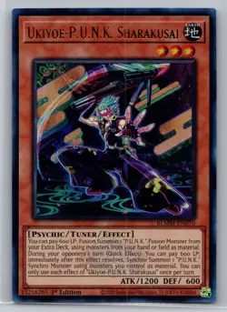 BLMM-EN070 "Ukiyoe-P.U.N.K. Sharakusai" Emblazoned Ultra Rare YuGiOh! - Image 1