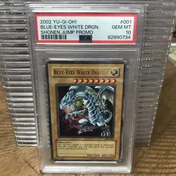 Yugioh Blue Eyes White Dragon Shonen Jump Promo JMP-001 PSA 10 Gem Mint - Image 2