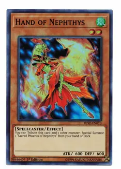 Yu-Gi-Oh Card: Hand of Nephthys HISU-EN013 Super Rare 1st Edition! NM - Image 1