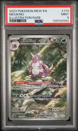 Nidoking Pokemon Mew En-151 174 PSA {{cardGame}} - Image 1