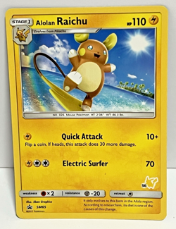 2017 Pokemon TCG Alolan Raichu Stage 1 Black Star - Image 1
