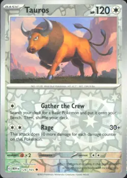 Tauros SV: Scarlet & Violet 151 128/165 NM - Pokemon TCG - Image 1