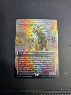 MTG Bloomburrow Beza, the Bounding Spring Borderless Foil Card NM 2024 WTC - Image 1