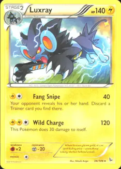 Luxray XY - Flashfire 34/106 MP - Pokemon TCG - Image 1