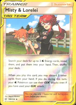Misty & Lorelei SM - Cosmic Eclipse 199/236 LP - Pokemon TCG - Image 1
