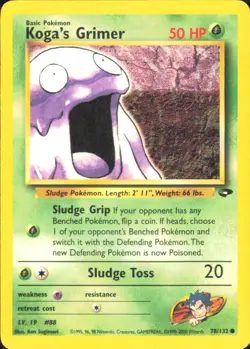 Koga's Grimer Gym Challenge 078/132 LP - Pokemon TCG - Image 1