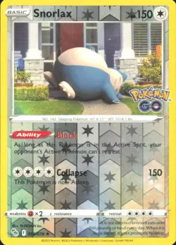 Snorlax Pokemon GO 055/078 LP - Pokemon TCG - Image 1