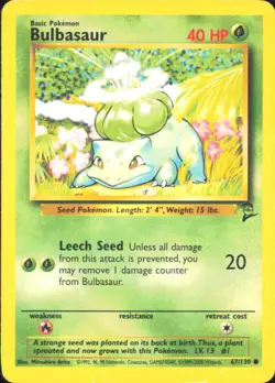 Bulbasaur Base Set 2 067/130 LP - Pokemon TCG - Image 1
