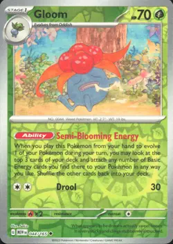 Pokemon TCG - Gloom SV: Scarlet & Violet 151 044/165 NM - REVERSE HOLO - Image 1