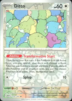 Pokemon TCG - Ditto SV: Scarlet & Violet 151 132/165 NM - Image 1