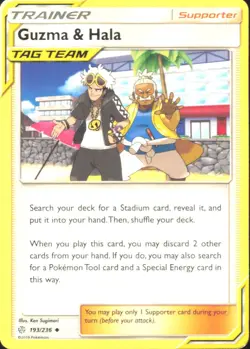 Guzma & Hala SM - Cosmic Eclipse 193/236 NM - Pokemon TCG - Image 1