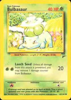 Bulbasaur Base Set 2 067/130 MP - Pokemon TCG - Image 1