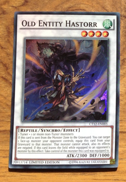 Yugioh Old Entity Hastorr CT12-EN005 Super Rare Limited Edition LP. Free UK P&P - Image 1