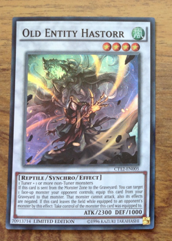 Yugioh Old Entity Hastorr CT12-EN005 Super Rare Limited Edition LP. Free UK P&P - Image 3