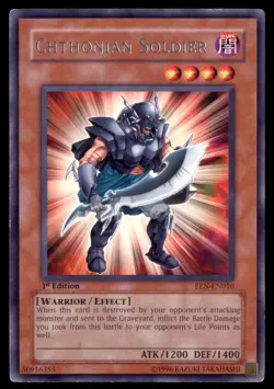 Yu Gi Oh! Chthonian Soldier EEN EN010 EEN 1st Edition - Image 1