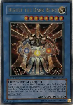Konami Yu-Gi-Oh! Reshef The Dark Being TLM-EN033 1st ED The Lost Millennium - Image 1