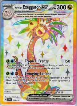 Alolan Exeggutor EX 225/191 Full Art - Surging Sparks - Pokemon Card - NM - Image 1