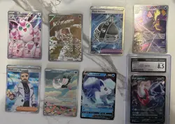 Group Of Secret Illustration Pokemon Cards Ripped From Packs And 1 Graded CGC8.5 - Image 2