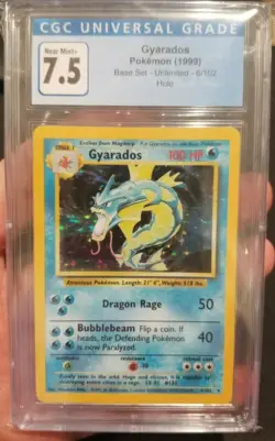 Gyarados 6/102 - Base Set - Holo Pokemon Card - CGC 7.5 Near Mint - Image 1